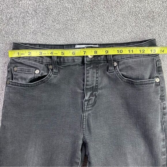 Pistola Jeans Women’s 26* Black Wash Skinny Leg Low Rise Frayed Hem Stretch - Picture 12 of 16